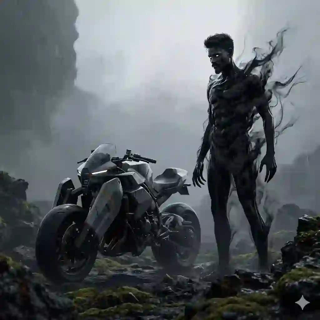 Dark Fantasy Compositing Prompt: Do Subjects Ko Ek Frame Mein Convincingly Rakhna