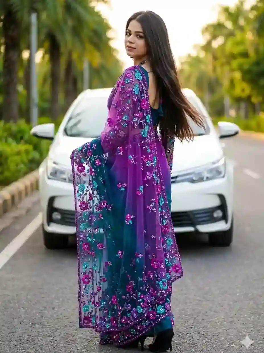 Trending Purple Saree Prompt: Viral AI Photo Editing Prompt
