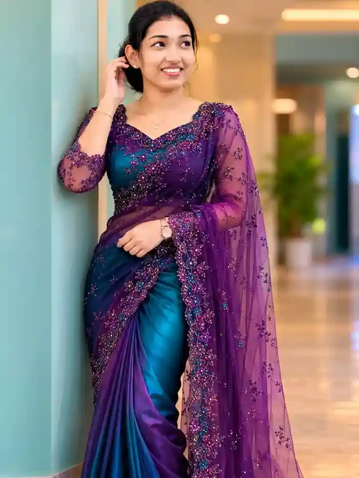 Trending Purple Saree Prompt: Viral AI Photo Editing Prompt