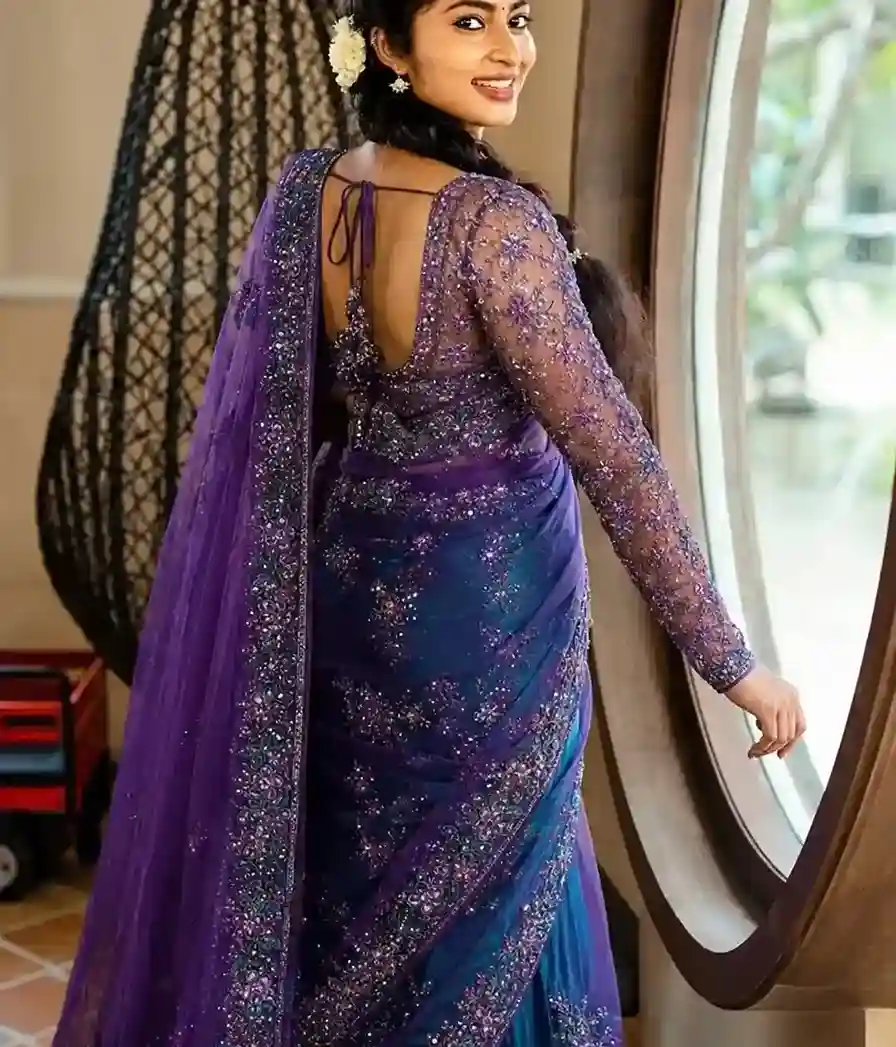 Trending Purple Saree Prompt: Viral AI Photo Editing Prompt