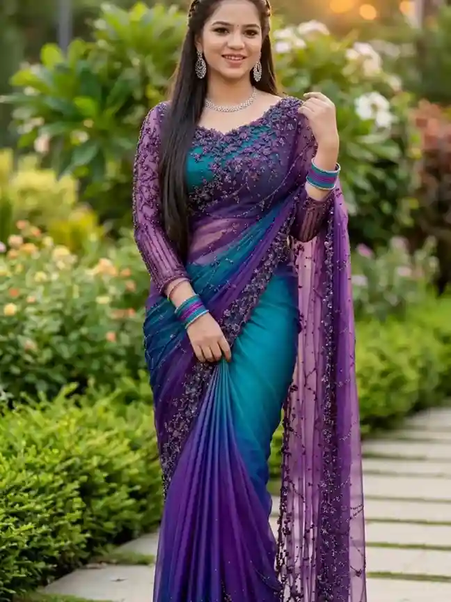 Trending Purple Saree Prompt: Viral AI Photo Editing Prompt