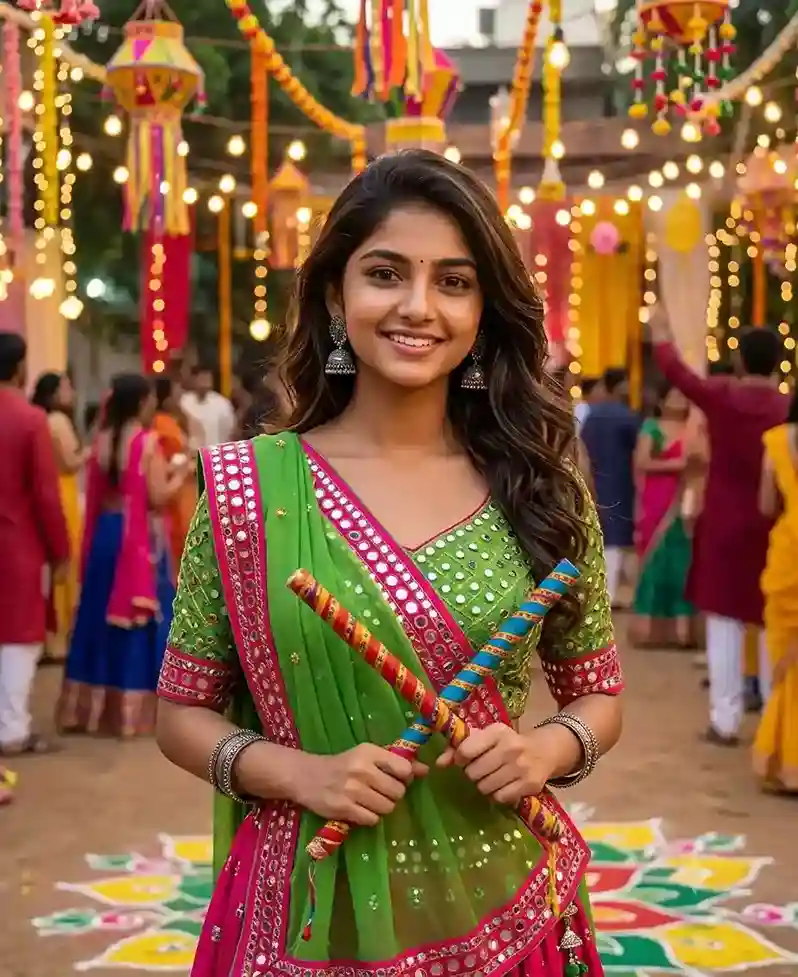 Navratri Prompt for Gemini Girl Copy-Paste