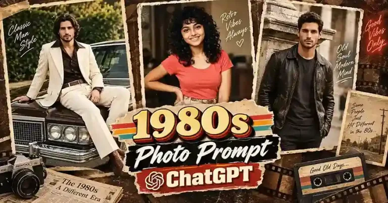 1980s Photo Prompt ChatGPT: Retro & Vintage AI Photo Prompts