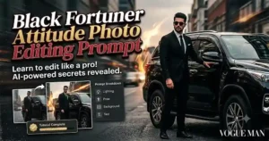 Black Fortuner Attitude Photo Editing Prompt