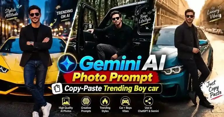 Gemini AI Photo Prompt Copy-Paste Trending Boy Car