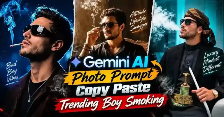 Gemini AI Photo Prompt Copy Paste Trending Boy Smoking